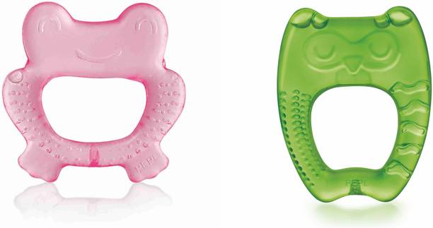 Beebaby Finger Water Filled Teether with Carry Case, Soothes Gums 3M+, Pack of 2 Teether