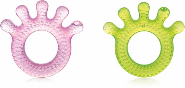 Beebaby Finger Water Filled Teether with Carry Case, Soothes Gums 3M+, Pack of 2 Teether
