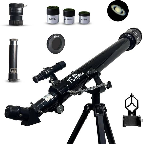 Pie Matrix Phoenix 60700 Telescope 175x Zoom, Alt-Az Mount, View Moon & Planets Refracting Telescope
