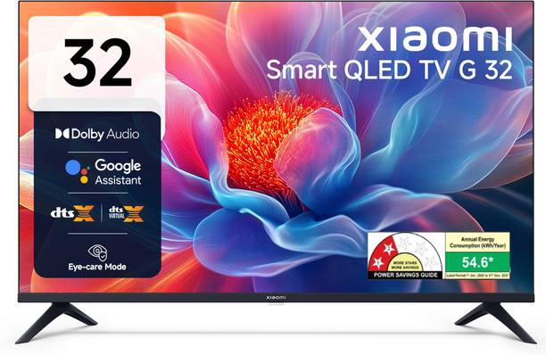 XIAOMI G Series 80 cm (32 inch) QLED HD Ready Smart Google TV 2025 Edition with Dolby Audio| Wide Colour Gamut |Bezel-less Design | Google Assistant | Mi TV