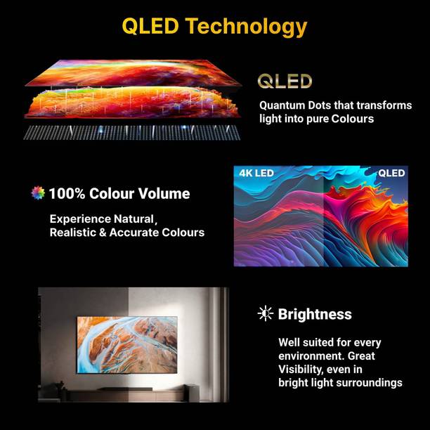Thomson Phoenix 108 cm (43 inch) QLED Ultra HD (4K) Smart Google TV with HDR 10 | Dolby Atmos | 40W Sound