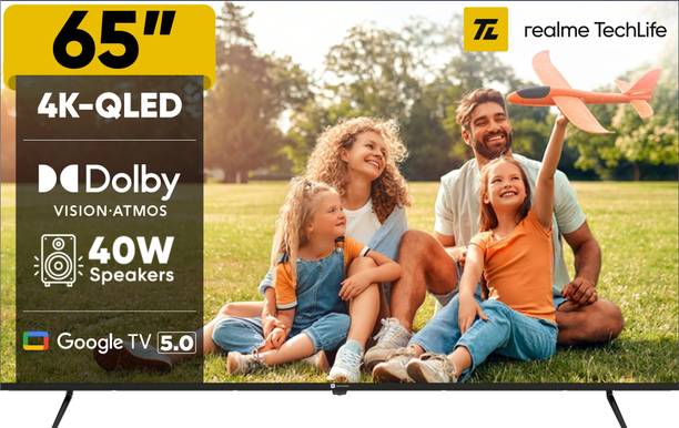 realme TechLife 164 cm (65 inch) QLED Ultra HD (4K) Smart Google TV 2025 Edition
