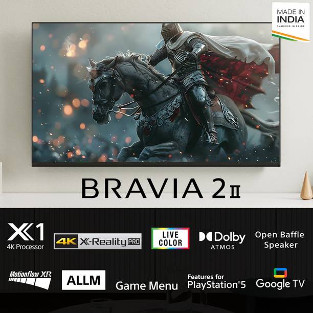 SONY BRAVIA 2 II 138.8 cm (55 inch) Ultra HD (4K) LED Smart Google TV 2025 Edition