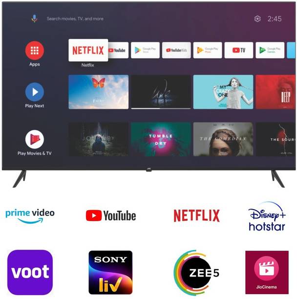 JVC 164 cm (65 inch) QLED Ultra HD (4K) Smart Android TV  (LT-65NQ7115CGX)