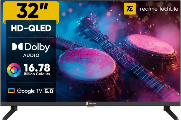 realme TechLife 80 cm (32 inch) QLED HD Ready Smart Google TV 2025 Edition