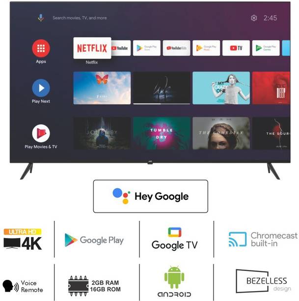 JVC 164 cm (65 inch) QLED Ultra HD (4K) Smart Android TV  (LT-65NQ7115CGX)