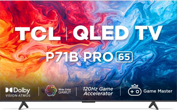 TCL 163.83 cm (65 inch) QLED Ultra HD (4K) Smart Google TV Hands Free Voice Control |Dolby Vision- Atmos | DTS Virtual : X |120Hz Game Accelerator