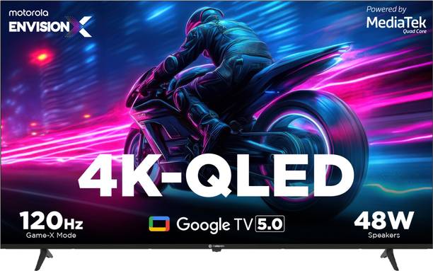 MOTOROLA 165 cm (65 inch) QLED Ultra HD (4K) Smart Google TV 2025 Edition 5.0 with 48 W speaker, 120Hz Game accelerator, and Dolby Atmos
