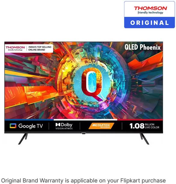 Thomson Phoenix 108 cm (43 inch) QLED Ultra HD (4K) Smart Google TV with HDR 10 | Dolby Atmos | 40W Sound