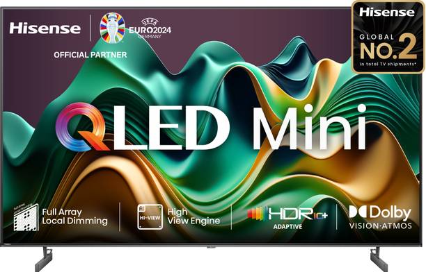 Hisense Mini LED 165 cm (65 inch) Ultra HD (4K) Mini LED Smart VIDAA TV 2024 Edition with Dolby Vision Atmos, Dts Virtual X and 4K AI Upscaler (65U6N Pro)