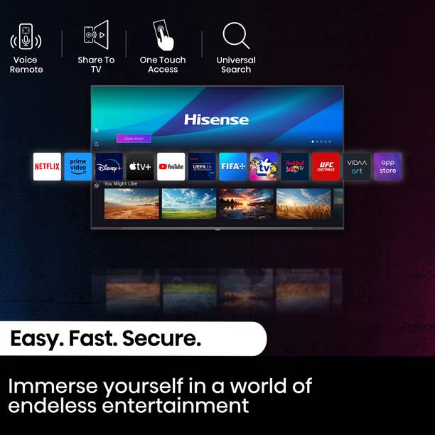 Hisense Mini LED 140 cm (55 inch) QLED Ultra HD (4K) Smart VIDAA TV 240 Full Array Local Dimming Zones Dolby Vision Atmos