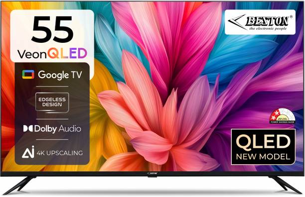 BESTON 140 cm (55 inch) QLED Ultra HD (4K) Smart Google TV