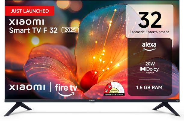 XIAOMI by Mi Fire Tv 80 cm (32 inch) HD Ready LED Smart Fire TV 2025 Edition with High-Definition Display | Dolby Surround Sound | Vivid Picture Engine