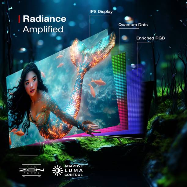 Sansui 190 cm (75 inch) QLED Ultra HD (4K) Smart Google TV Zen Panel Dolby Vision Atmos & Film Maker Mode  (JSW75GSQLED)