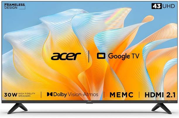 Acer Advanced I Series 108 cm (43 inch) Ultra HD (4K) LED Smart Google TV 2023 Edition with Dolby Vision-Atmos, 30W Sound Output