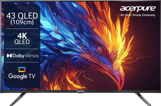 acerpure Nitro Z 108 cm (43 inch) QLED Ultra HD (4K) Smart Google TV with 120 Hz HSR |Android 14 | GTV 5.0 Ref Design ?| Dolby Vision & Dolby Atmos | 40W Sound | HDR10 | 350 Nits | Dual Wi-Fi | Bluetooth 5.0 | Built-in Satellite Tuner | ALLM | VRR | MEMC | CEC 2.0 | AIPQ Chipset | AI Content Generator | 2GB+32GB | Gaming Mode | Wall Mount Included