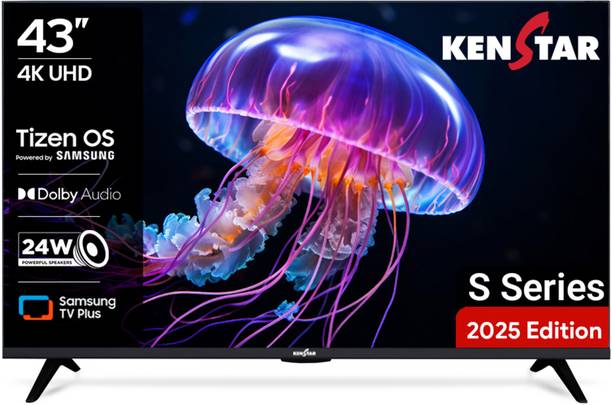 Kenstar 109 cm (43 inch) Ultra HD (4K) LED Smart Tizen TV 2025 Edition with Metal Frameless Design | 24W Dolby Audio | Samsung TV Plus (100+ Free Channels) | Voice enabled Smart Remote