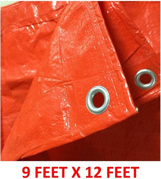GreenLife TARPAULINE 9X 12 FEET ORANGE/YELLOW 160GSM Tent - For uv reistaant waterproof, Rain or shine snow or wind this heavy tarp