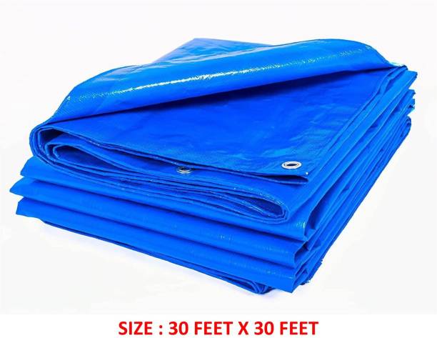 GreenLife TARPAULINE SHEET WATERPROOF COVER Tent - For PROTECT FROM UV RESISTANT,RAIN,30 FEET X30 FEET BLUE