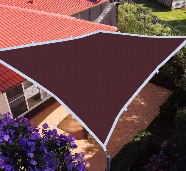 Green Decor HDPE Fabric-10X6 Feet Sun Shade Sails 85-90% Protection from Sun & UV Rays Tent - For Car Parking, Outdoor Garden, Balcony, Patio