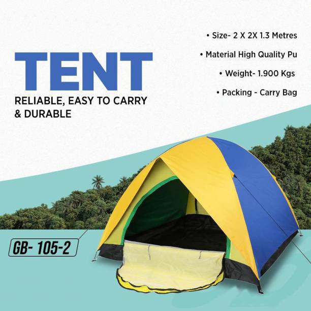 VECTOR X Portable Waterproof Camping Tent | Camp Tent | Dome Tents For 4 Persons Tent - For Camping, Trekking