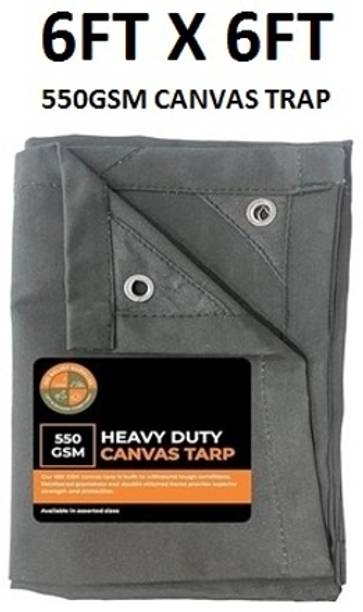 DDRS 550 GSM 6X6Waterproof-Canvas-Tarpaulin-HeavyDuty Tent - For Outdoor, construction, camping, truck cover, roof cover, garden