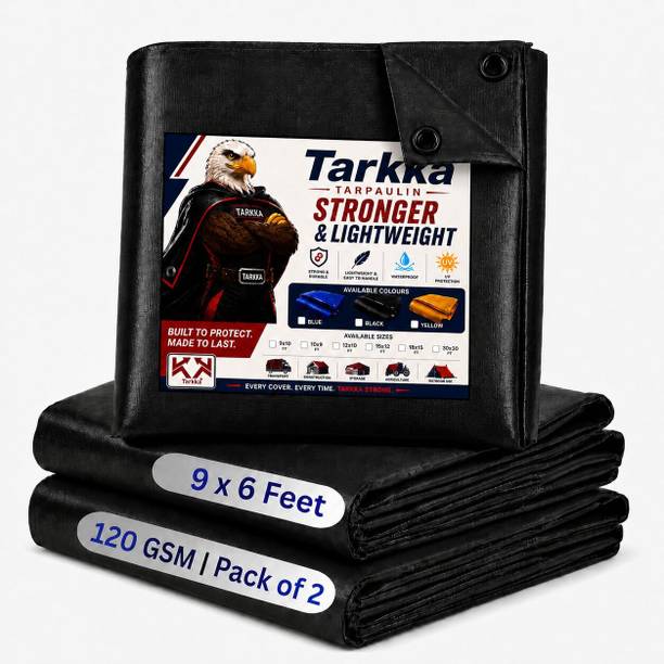 Tarkka 9ft x 6ft 120 GSM Tharpai Tadpatri Thadika Tirpal, Extra Strong Tent - For Boating, Festival, Beach, Picnic, Gardening