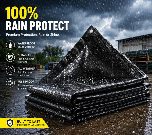 tirpalhouse TARPAULINE SHEET WATERPROOF COVER 250 GSM Tent - For TARPAULINE SHEET 12 FEETX 18 FEET FOR TRUCKTOR USE, RAIN PROTECT