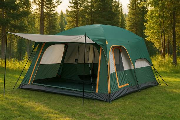 KriShyam ® 5-9 Person Dome Camping Tent for Adults Waterproof Largest Camping Family Tent - For Travelling, Trekking, Picnic, Camping & Hiking