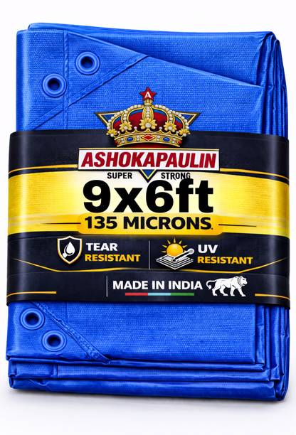 ASHOKAPAULIN 9ft X 6ft, 120 GSM | MultiLayer Water Proof Tarpaulin Sheet Tent - For Transportation Cover