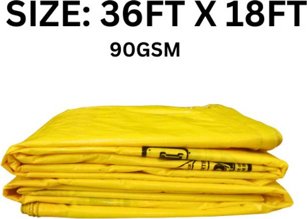 Dunpack Waterproof Tarpaulin Sheet for Outdoor Use 36 X 18FT 90 GSM Tent - For Construction, Agriculture, Industry, Roofing, Camping, Gardens, Transport.