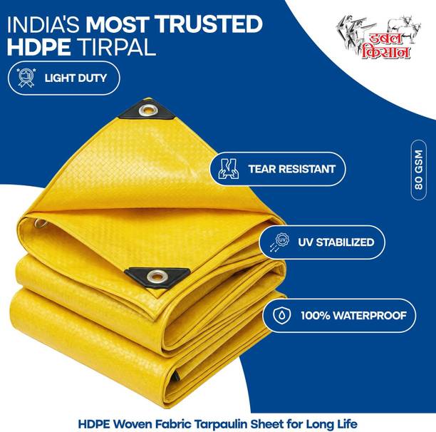 Double Kissan 8FTX8FT-YELLOW-80GSM Tent - For Outdoor & Indoor Covering