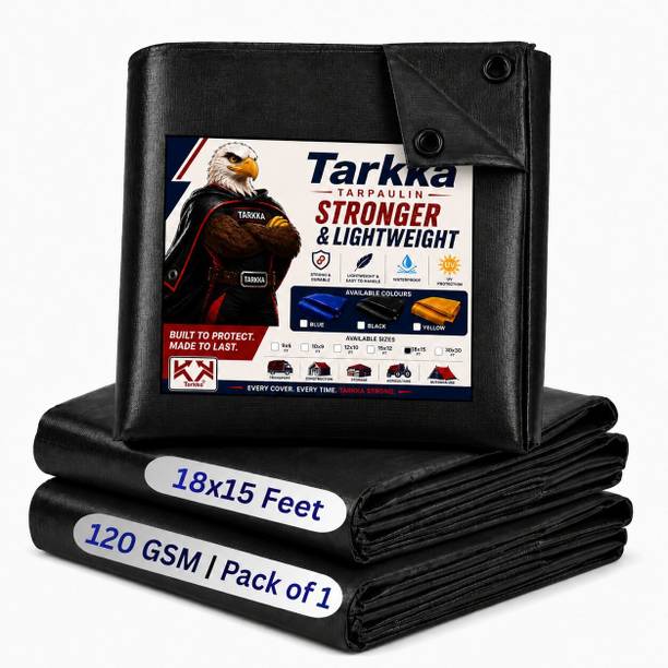 Tarkka 18ft x 15ft 120 GSM Tharpai Tadpatri Thadika Tirpal, Extra Strong Tent - For Boating, Festival, Beach, Picnic, Gardening
