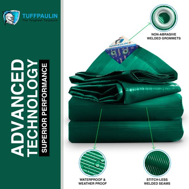 TUFFPAULIN 36FT X 18FT Green 90GSM Tarpaulin Tent - For Truck body, Car, Bike, Grain Covers, Pond Liners