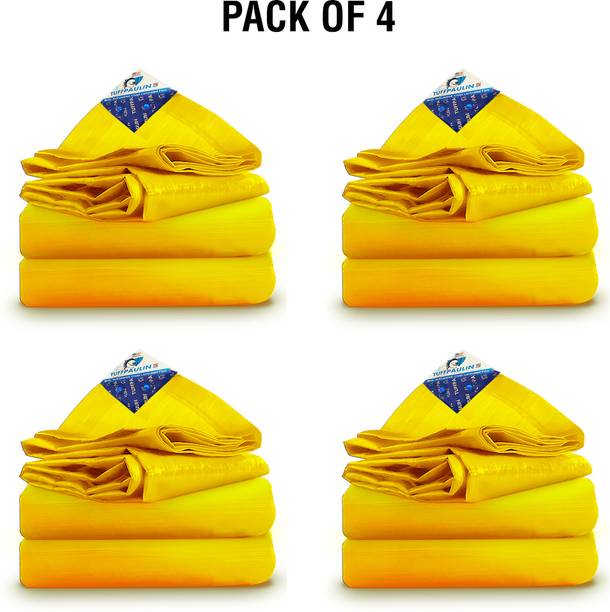 TUFFPAULIN 30FT X 20FT 120 GSM Yellow Tarpaulin pack of 4 Tent - For Truck body, Car, Bike, Grain Covers, Pond Liners