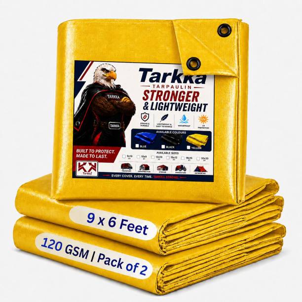 Tarkka 9ft x 6ft 120 GSM Tharpai Tadpatri Thadika Tirpal, Extra Strong Tent - For Boating, Festival, Beach, Picnic, Gardening