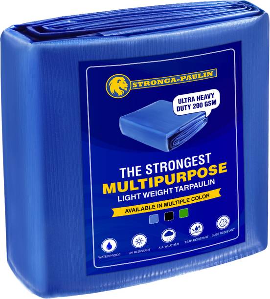 STRONGAPAULIN 9FTX6FT-200GSM-Blue Tent - For Truck body, Hay Covers, Pond liner