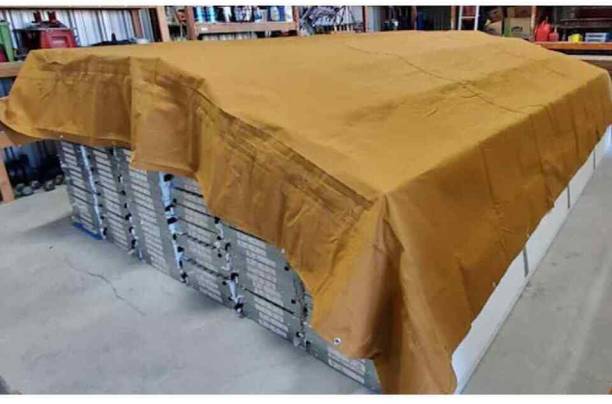 VG TARP Heavy Cotton TARP Waterproof Golden High Density Canvas Tarpaulin 6FTX6FT Tent - For protect items such as vehicles, outdoor equipment, and sunlight