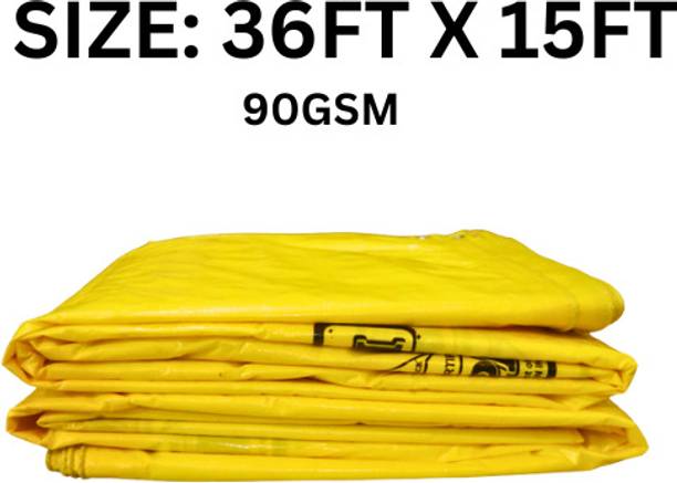 Dunpack Waterproof Tarpaulin Sheet for Outdoor Use 36 X 15FT 90 GSM Tent - For Construction, Agriculture, Industry, Roofing, Camping, Gardens, Transport.