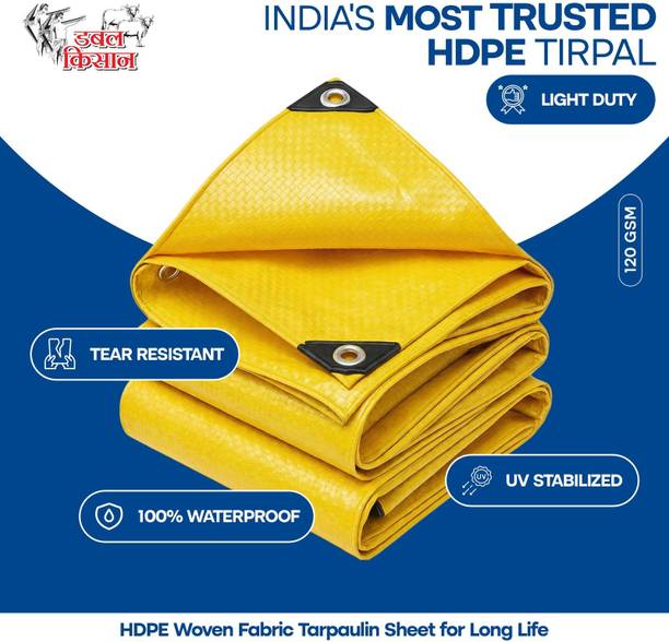 Double Kissan 6FTX6FT-120-Y Tent - For Warehouse, Construction, Poultry, Farm Use, Vehicle & Rain Cover