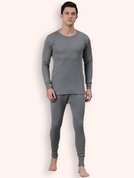 Paryag Men's Winter Thermal Wear Set Men Top - Pyjama Set Thermal