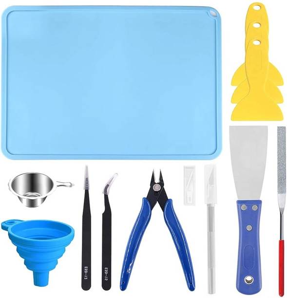 Serplex 3D Printer Tool Kit Clean Basic Tools With Plier, File, Tweezer, Trimmer Pen Nozzle Cleaning Kit