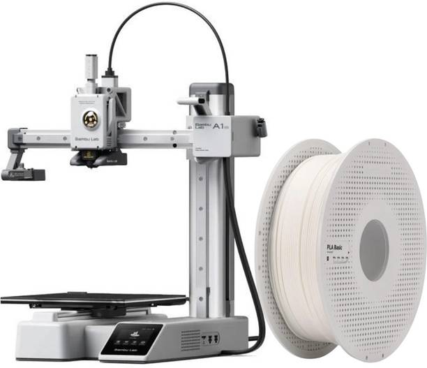 BambuLab A1 Mini 3D Printer with PLA Basic Jade White 3D Filament, Reusable Spool, Combo 3D Printer