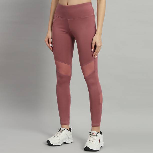 Adrenex by Flipkart Solid Women Pink Tights