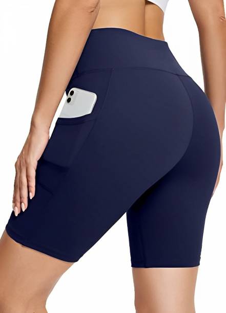 POOJARAN Solid Women Blue Tights