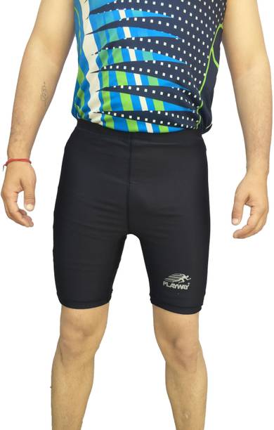 playway Solid Men Light Blue Tights