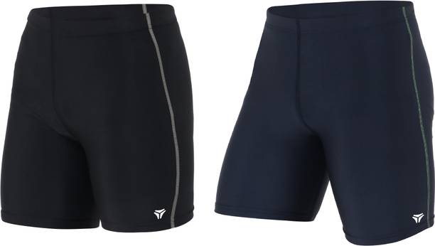 Printed Men Black, Blue Tights