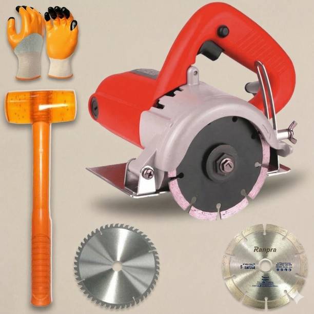 RanPra 4-Inch Multi-Cutter with TCT & Diamond Blade Duo & Rubber Hammer | Marble Cutter