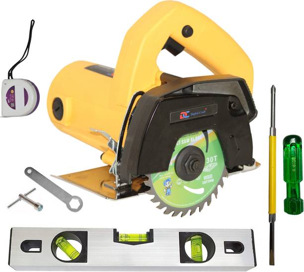 Digital Craft Wood Saw Cutter Machine 110MM,12' Spirit Level, 3MTR Tape,2 In 1 Screw Driver Marble Cutter