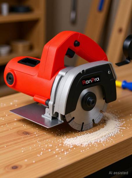 RanPra 110MM/4INCH MARBLE CUTTING MACHINE WITH 5 HAND TOOL SET AND SAFETY GLOVES Marble Cutter